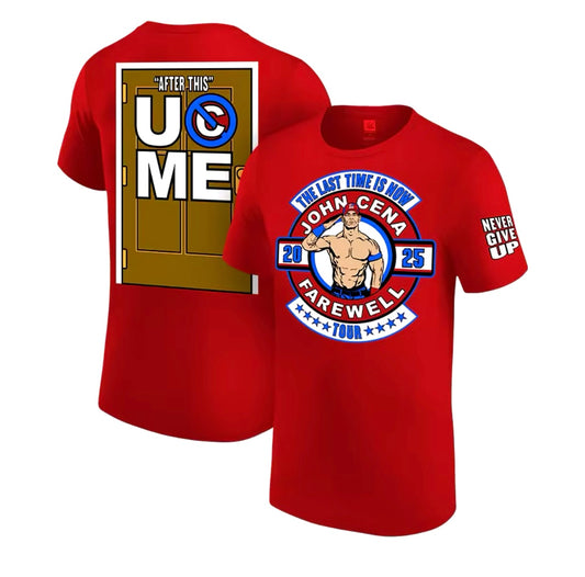 Men's WWE Red John Cena Farewell Tour T-Shirt